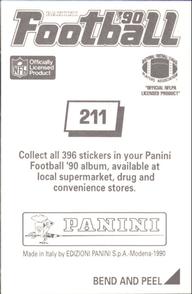 1990 Panini Stickers #211 Scott Case Back