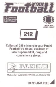 1990 Panini Stickers #212 Marcus Cotton Back