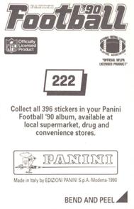 1990 Panini Stickers #222 James Thornton Back