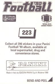 1990 Panini Stickers #223 Dennis Gentry Back