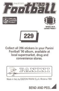 1990 Panini Stickers #229 Mike Singletary Back