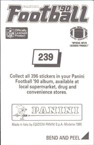 1990 Panini Stickers #239 Daryl Johnston Back
