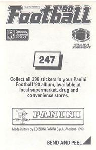 1990 Panini Stickers #247 Michael Irvin Back