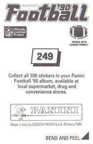 1990 Panini Stickers #249 Richard Johnson Back