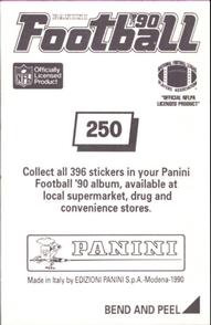 1990 Panini Stickers #250 Michael Cofer Back
