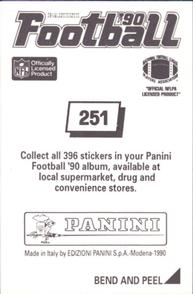 1990 Panini Stickers #251 Chris Spielman Back