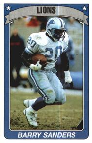 1990 Panini Stickers #257 Barry Sanders Front