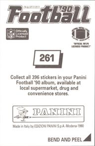 1990 Panini Stickers #261 Green Bay Packers Crest Back