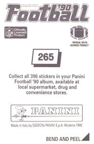 1990 Panini Stickers #265 Don Majkowski Back