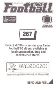 1990 Panini Stickers #267 Keith Woodside Back