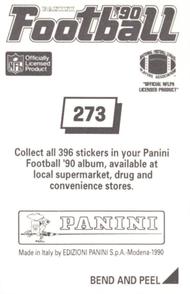 1990 Panini Stickers #273 Brian Noble Back