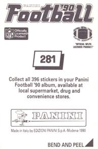 1990 Panini Stickers #281 Henry Ellard Back