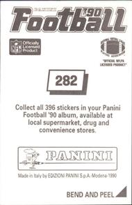 1990 Panini Stickers #282 Los Angeles Rams Crest Back