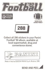 1990 Panini Stickers #288 Joey Browner Back