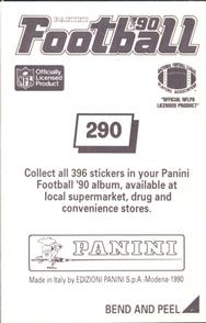 1990 Panini Stickers #290 Chris Doleman Back
