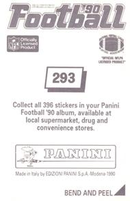1990 Panini Stickers #293 Henry Thomas Back