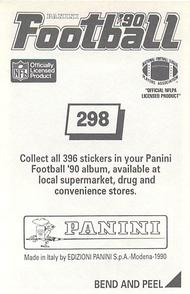 1990 Panini Stickers #298 Randall McDaniel Back