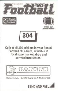 1990 Panini Stickers #304 Dalton Hilliard Back
