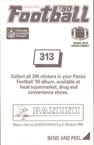 1990 Panini Stickers #313 New York Giants Crest Back