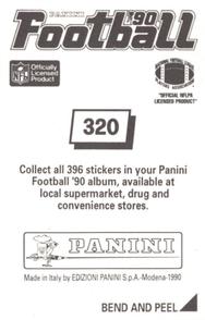 1990 Panini Stickers #320 Odessa Turner Back