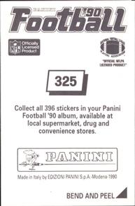 1990 Panini Stickers #325 Carl Banks Back