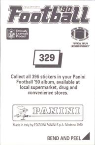 1990 Panini Stickers #329 Eric Allen Back