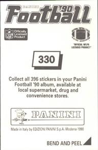 1990 Panini Stickers #330 Keith Jackson Back