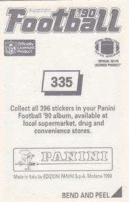 1990 Panini Stickers #335 Reggie White Back