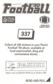 1990 Panini Stickers #337 Jerome Brown Back