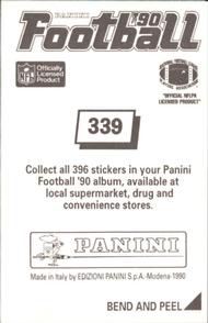 1990 Panini Stickers #339 Phoenix Cardinals Crest Back