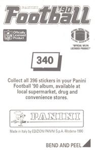 1990 Panini Stickers #340 Rich Camarillo Back