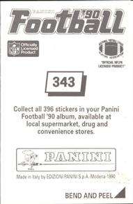 1990 Panini Stickers #343 Timm Rosenbach Back