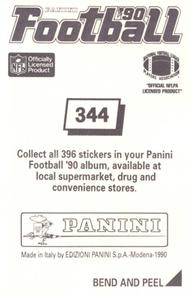1990 Panini Stickers #344 Tim McDonald Back