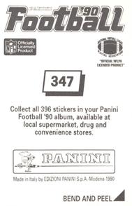 1990 Panini Stickers #347 Ernie Jones Back