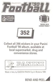 1990 Panini Stickers #352 Kevin Fagan Back