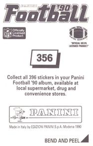 1990 Panini Stickers #356 John Taylor Back