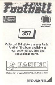 1990 Panini Stickers #357 Joe Montana Back