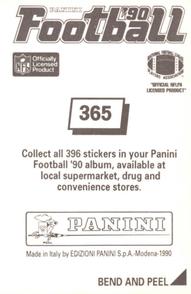1990 Panini Stickers #365 Buccaneers Crest Back
