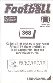 1990 Panini Stickers #368 Winston Moss Back