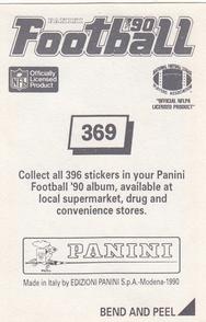 1990 Panini Stickers #369 Reuben Davis Back