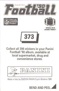 1990 Panini Stickers #373 Ricky Reynolds Back