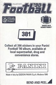 1990 Panini Stickers #381 Wilber Marshall Back