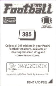 1990 Panini Stickers #385 Gerald Riggs Back