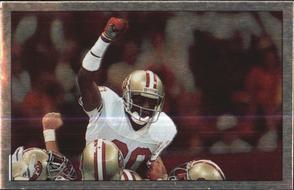 1990 Panini Stickers #391 SB XXIV Action Jerry Rice Front