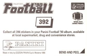 1990 Panini Stickers #392 SB XXIV Action 49ers Back