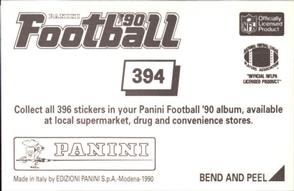 1990 Panini Stickers #394 SB XXIV Action Chet Brooks Back