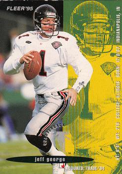 1995 Fleer Shell FACT #34 Jeff George Front