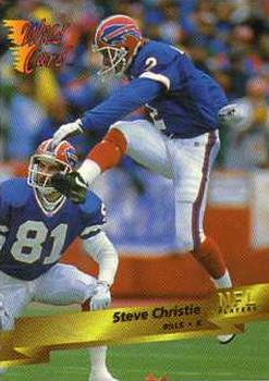 1993 Wild Card #25 Steve Christie Front