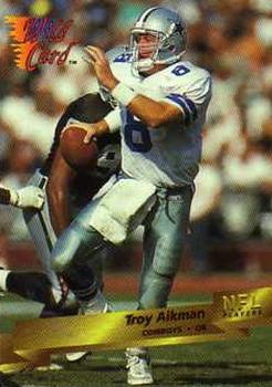1993 Wild Card #86 Troy Aikman Front