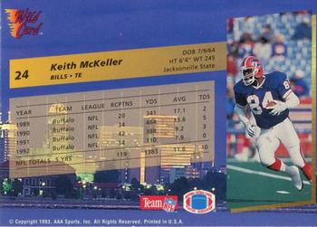1993 Wild Card #24 Keith McKeller Back